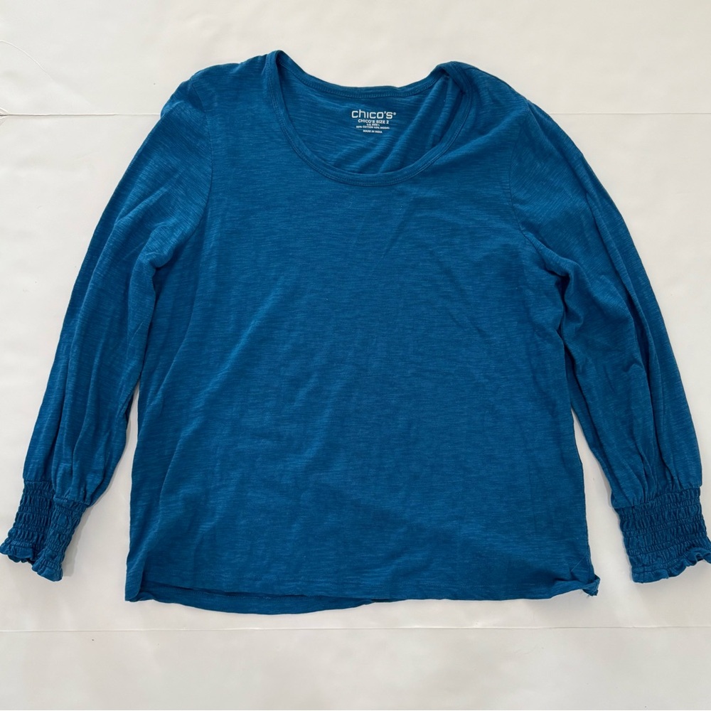 NWOT Chico's Deep Blue Tee